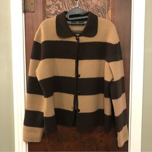 Vintage 100% Merino Wool Embassy Row Brown & Tan L Sweater